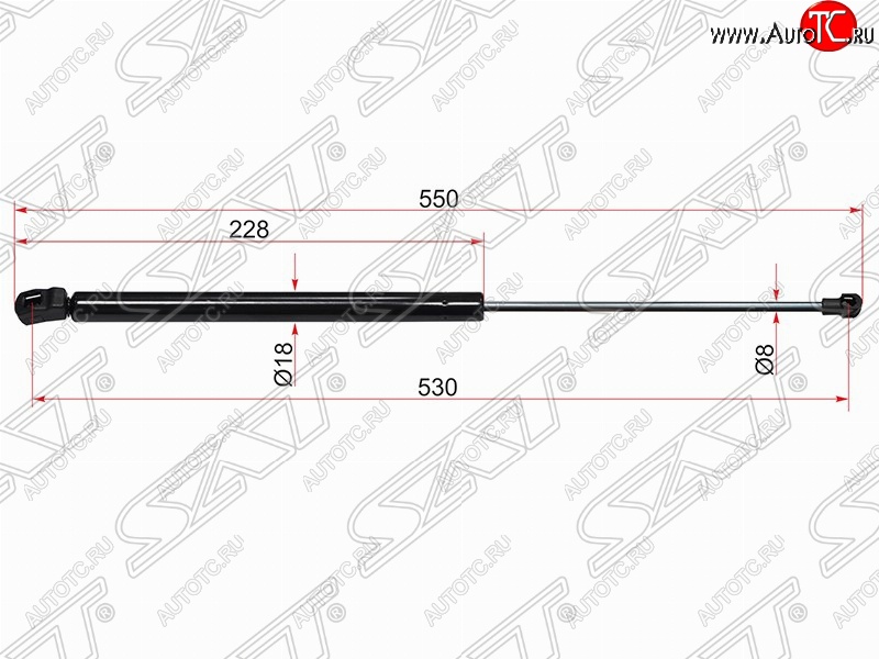 529 р. Газовый упор крышки багажника SAT Volkswagen Golf 7 дорестайлинг, хэтчбэк 5 дв. (2012-2017)  с доставкой в г. Воронеж