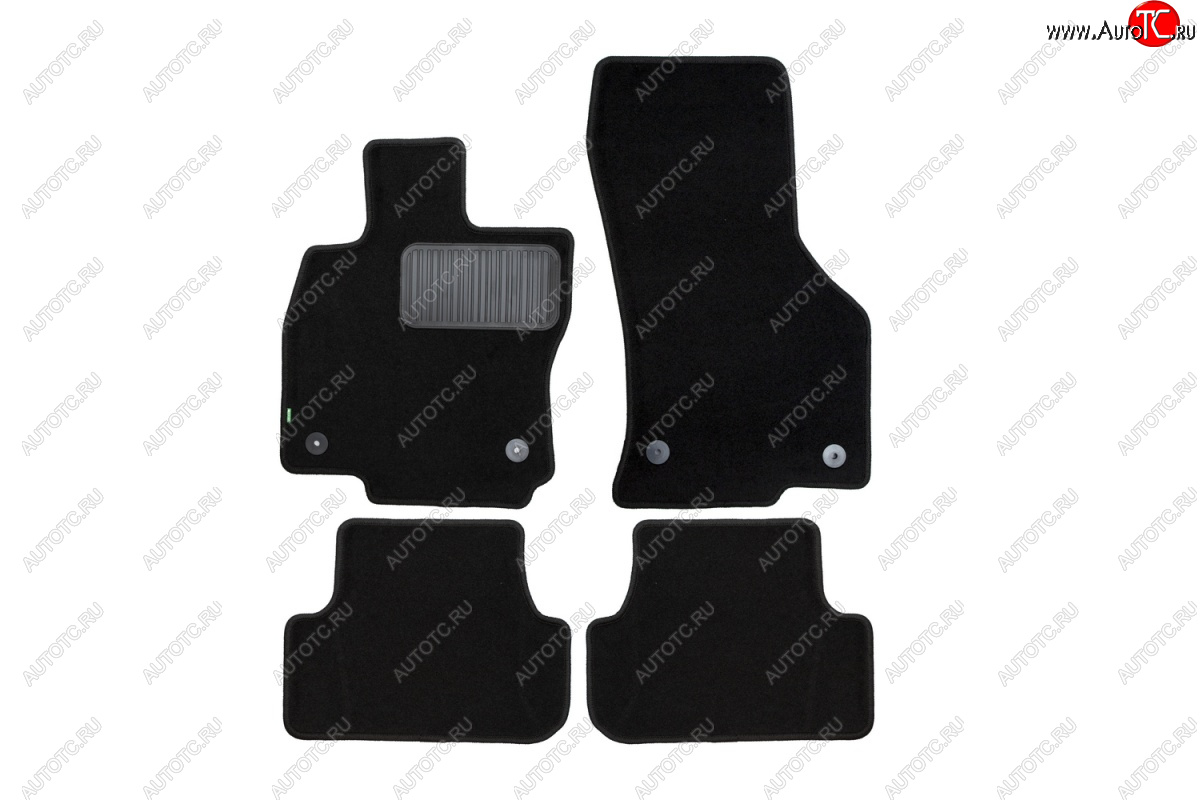 6 599 р. Текстильные коврики салона Klever Standart хэтчбек АКПП Volkswagen Golf 7 дорестайлинг, хэтчбэк 5 дв. (2012-2017) (Черные)  с доставкой в г. Воронеж
