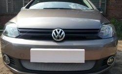 2 189 р. Сетка на бампер (рестайлинг) Russtal (хром) Volkswagen Golf Plus 5 (2004-2009)  с доставкой в г. Воронеж. Увеличить фотографию 2