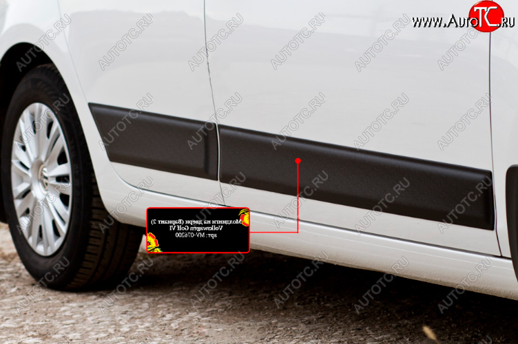 1 259 р. Молдинг двери RA V2 (передний правый) Volkswagen Golf 6 хэтчбэк 5 дв. (2008-2014) (Поверхность глянец (под окраску), Неокрашенный)  с доставкой в г. Воронеж