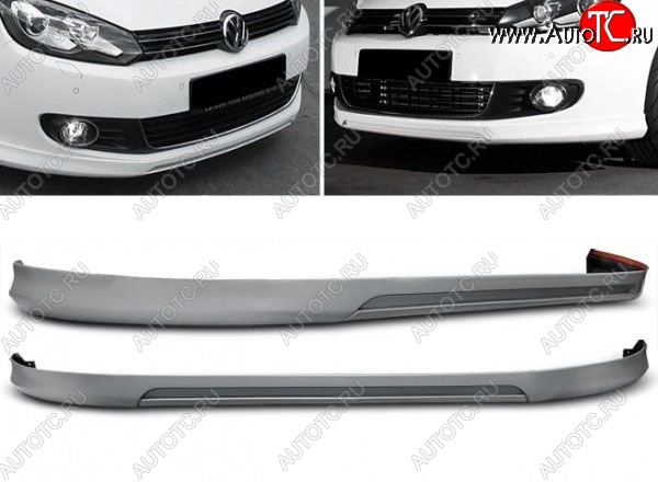 11 949 р. Накладка на передний бампер Votex Style Volkswagen Golf 6 хэтчбэк 5 дв. (2008-2014) (Неокрашенная)  с доставкой в г. Воронеж