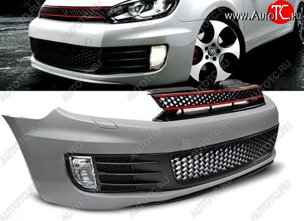 39 449 р. Передний бампер GTI Style Volkswagen Golf 6 хэтчбэк 5 дв. (2008-2014) (Неокрашенный)  с доставкой в г. Воронеж