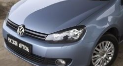 709 р. Реснички на фары RA Volkswagen Golf 6 хэтчбэк 5 дв. (2008-2014) (Неокрашенные)  с доставкой в г. Воронеж. Увеличить фотографию 3