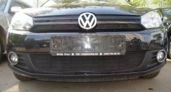 1 469 р. Сетка на бампер Russtal (черная) Volkswagen Golf 6 хэтчбэк 5 дв. (2008-2014)  с доставкой в г. Воронеж. Увеличить фотографию 4