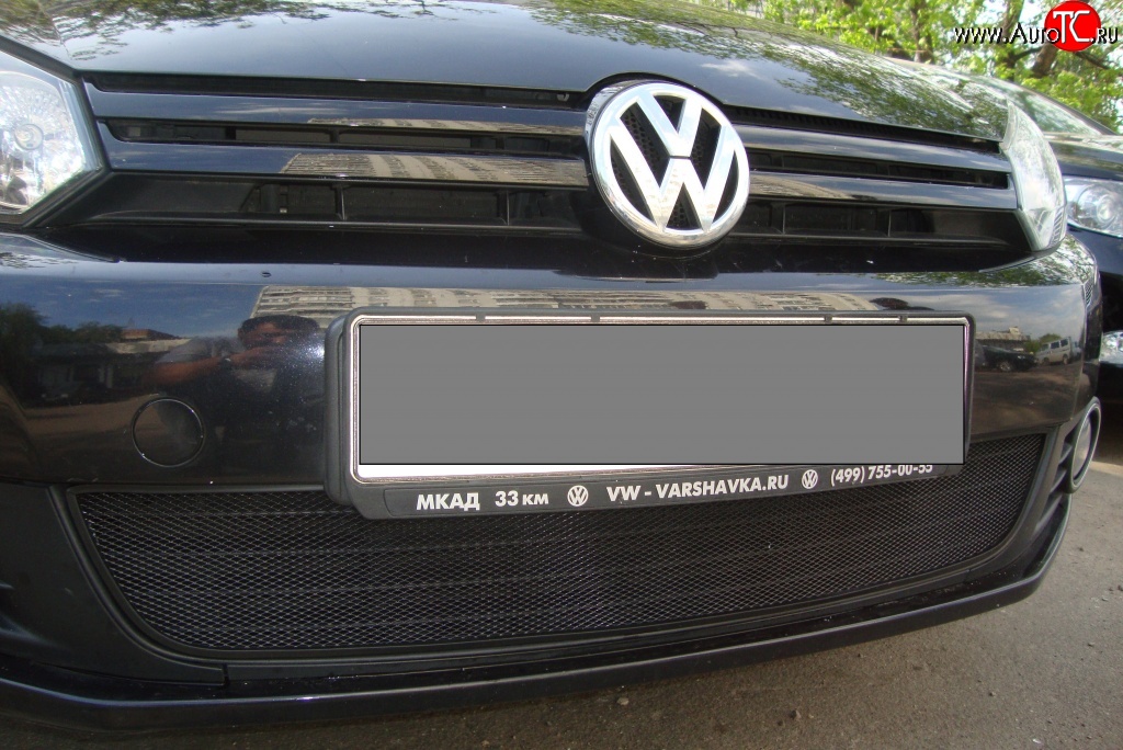 1 469 р. Сетка на бампер Russtal (черная) Volkswagen Golf 6 хэтчбэк 5 дв. (2008-2014)  с доставкой в г. Воронеж