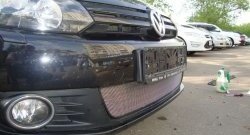 1 539 р. Сетка на бампер Russtal (хром) Volkswagen Golf 6 хэтчбэк 5 дв. (2008-2014)  с доставкой в г. Воронеж. Увеличить фотографию 2