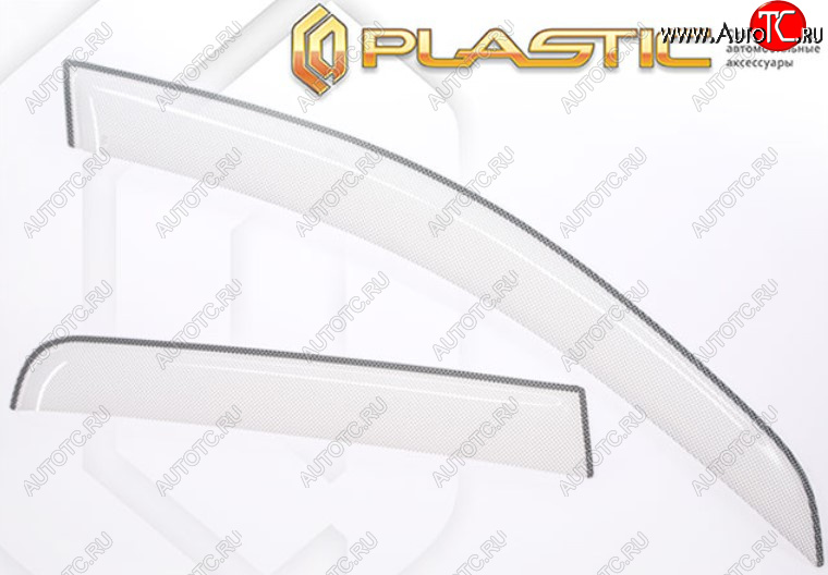 2 199 р. Дефлектора окон на CA-Plastic  Volkswagen Jetta  A7 (2018-2022) седан дорестайлинг (Шелкография белая, Без хром молдинга)  с доставкой в г. Воронеж
