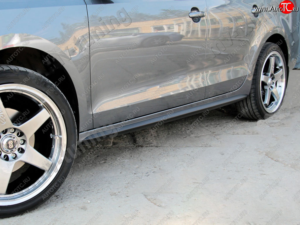 5 849 р. Пороги MV Tuning (Шагрень)  Volkswagen Jetta  A6 (2011-2015) седан дорестайлинг (Неокрашенные)  с доставкой в г. Воронеж