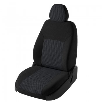 Чехлы для сидений (A6/1B) Lord Autofashion Дублин (жаккард) Volkswagen Jetta A6 седан дорестайлинг (2011-2015) (Черный, вставка Прямоугольник чёрный)
