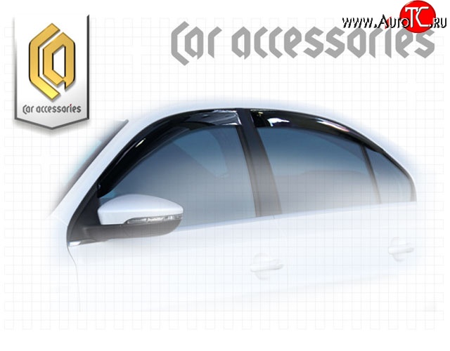 2 299 р. Комплект дефлекторов окон CA-Plastic, Volkswagen Jetta A6 седан рестайлинг (2015-2018) (Classic полупрозрачны, Без хром.молдинга)  с доставкой в г. Воронеж