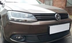 1 469 р. Сетка на бампер Russtal (черная)  Volkswagen Jetta  A6 (2011-2015) седан дорестайлинг  с доставкой в г. Воронеж. Увеличить фотографию 3