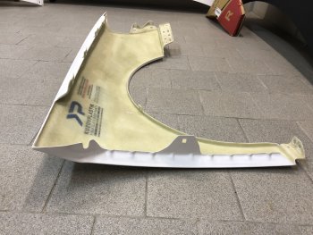 8 989 р. Переднее левое крыло (стеклопластик) Fiberplast Volkswagen Passat B6 универсал (2005-2010) (неокрашенное)  с доставкой в г. Воронеж. Увеличить фотографию 4