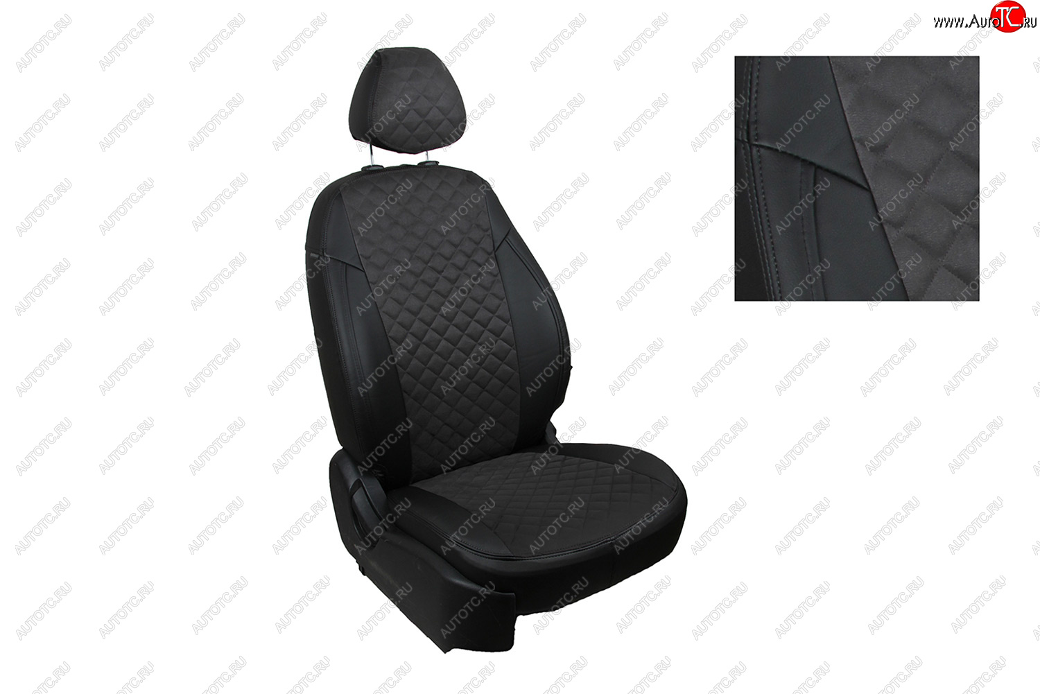 6 449 р. Чехлы Seintex (экокожа/ромб) Volkswagen Passat B7 седан (2010-2015)  с доставкой в г. Воронеж