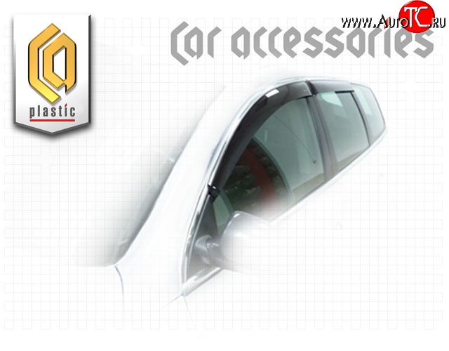 1 999 р. Дефлектора окон CA Plastic (черный)  Volkswagen Passat  B6 (2005-2010) универсал (Classic полупрозрачный, Без хром.молдинга)  с доставкой в г. Воронеж