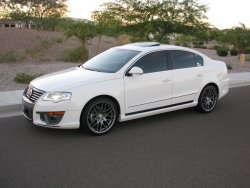 6 649 р. Пороги накладки VORTEX Volkswagen Passat B6 универсал (2005-2010) (Неокрашенные)  с доставкой в г. Воронеж. Увеличить фотографию 3