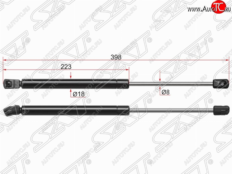 539 р. Газовый упор крышки багажника SAT Volkswagen Passat B6 универсал (2005-2010)  с доставкой в г. Воронеж