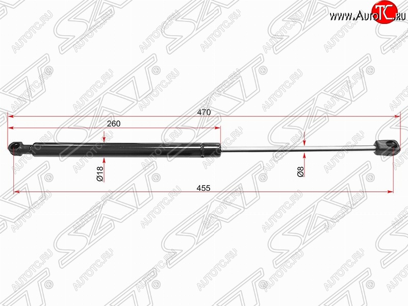 569 р. Газовый упор крышки багажника SAT Volkswagen Passat B6 универсал (2005-2010)  с доставкой в г. Воронеж