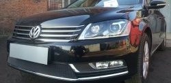 1 469 р. Сетка на бампер Russtal (черная) Volkswagen Passat B7 седан (2010-2015)  с доставкой в г. Воронеж. Увеличить фотографию 2