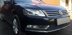 1 469 р. Сетка на бампер Russtal (черная) Volkswagen Passat B7 седан (2010-2015)  с доставкой в г. Воронеж. Увеличить фотографию 3