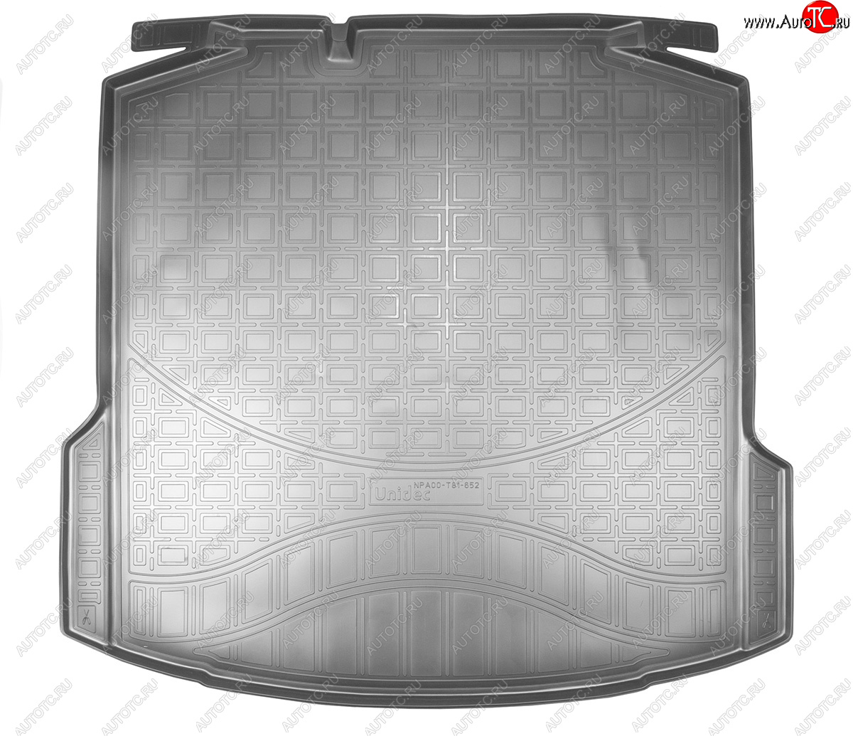 1 699 р. Коврик багажника Norplast Unidec (без ушей)  Volkswagen Polo  Mk6 (2020-2022) лифтбек (черный)  с доставкой в г. Воронеж