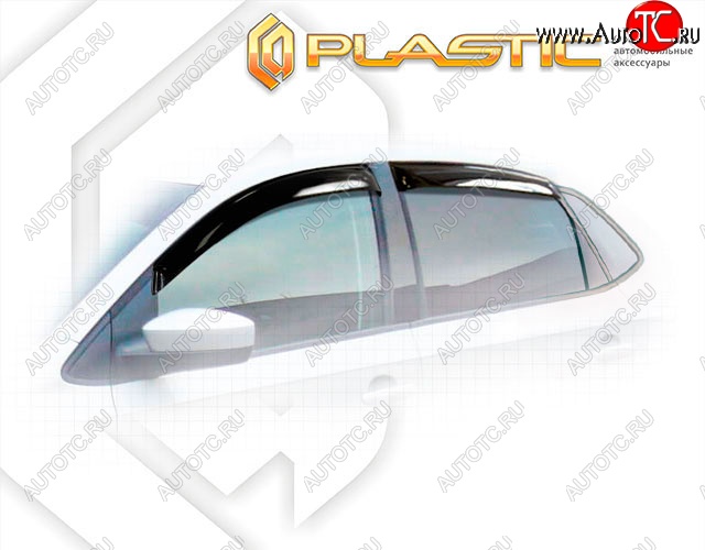 1 899 р. Дефлектора окон CA-Plastik Volkswagen Polo 5 седан рестайлинг (2015-2020) (Classic полупрозрачный, Без хром. молдинга)  с доставкой в г. Воронеж