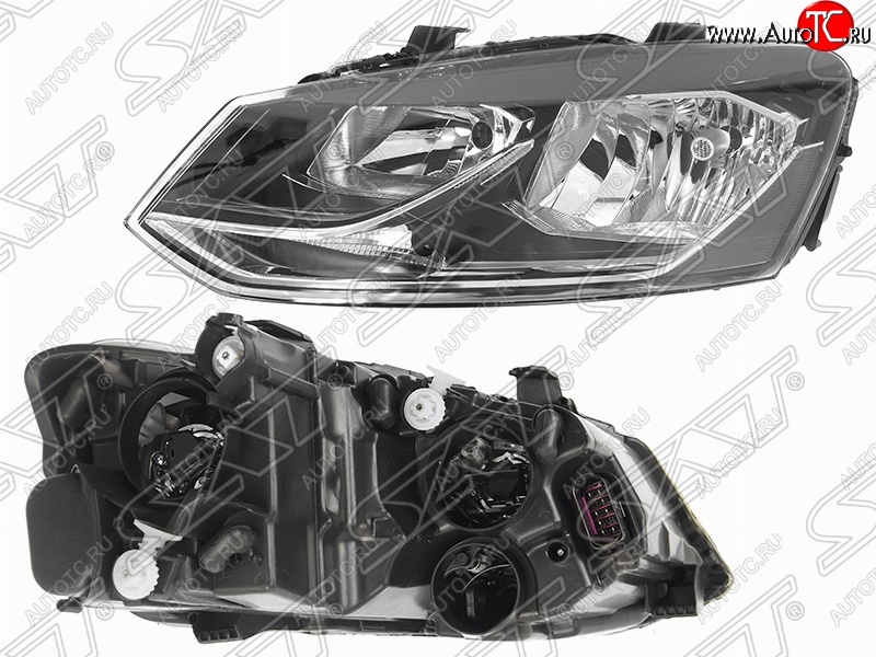 4 999 р. Левая фара SAT Volkswagen Polo 5 седан рестайлинг (2015-2020)  с доставкой в г. Воронеж
