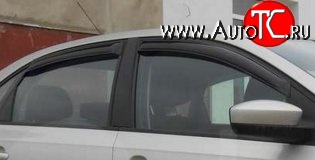 999 р. Комплект дефлекторов окон (ветровиков) 4 шт. (седан) Russtal Volkswagen Polo 5 седан дорестайлинг (2009-2015)  с доставкой в г. Воронеж
