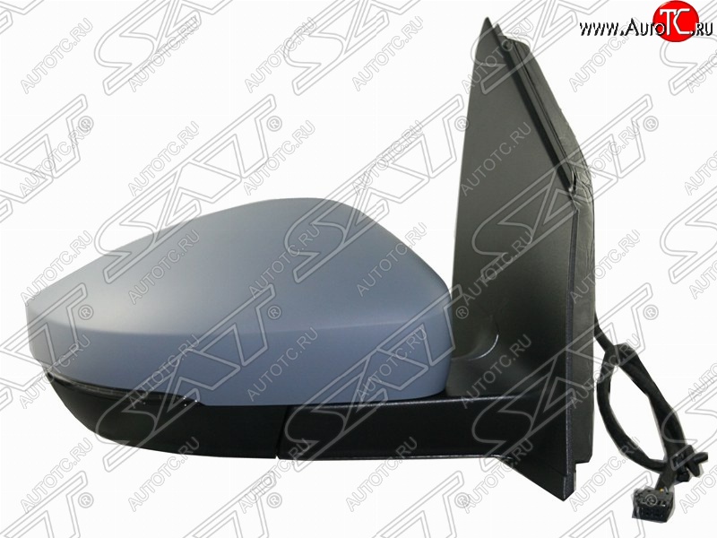 3 499 р. Правое боковое зеркало заднего вида (регулировка: эл./поворотник) SAT Volkswagen Polo 5 седан дорестайлинг (2009-2015) (Неокрашенное)  с доставкой в г. Воронеж