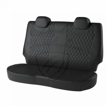13 949 р. Чехлы для сидений Lord Autofashion Байрон (экокожа)  Volkswagen Polo  5 (2009-2020) седан дорестайлинг, седан рестайлинг (Чёрный, вставка чёрная, строчка чёрная)  с доставкой в г. Воронеж. Увеличить фотографию 2