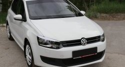 999 р. Реснички RA на фары Volkswagen Polo 5 седан рестайлинг (2015-2020) (Неокрашенные)  с доставкой в г. Воронеж. Увеличить фотографию 1