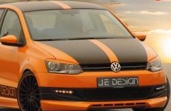 439 р. Реснички JeDesign на фары Volkswagen Polo 5 хэтчбек дорестайлинг (2009-2015) (Неокрашенные)  с доставкой в г. Воронеж. Увеличить фотографию 2