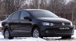 1 249 р. Зимняя заглушка решетки переднего бампера РА (Highline) Volkswagen Polo 5 хэтчбек дорестайлинг (2009-2015)  с доставкой в г. Воронеж. Увеличить фотографию 3