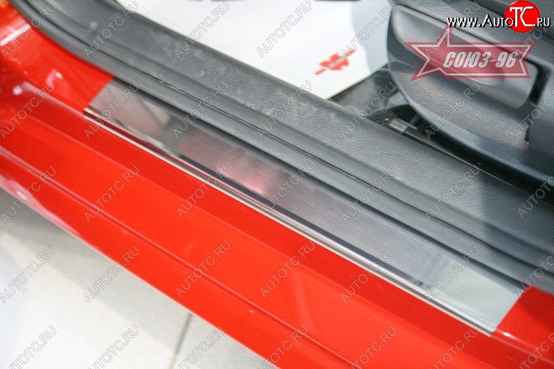 2 519 р. Накладки на внутренние пороги Souz-96 (без логотипа) Volkswagen Polo 5 хэтчбек дорестайлинг (2009-2015)  с доставкой в г. Воронеж