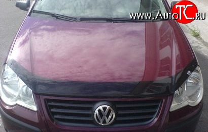4 599 р. Дефлектор капота NovLine (седан, хетчбек)  Volkswagen Polo  9N1 (2005-2009) рестайлинг седан, рестайлинг, хэтчбэк 5 дв.  с доставкой в г. Воронеж