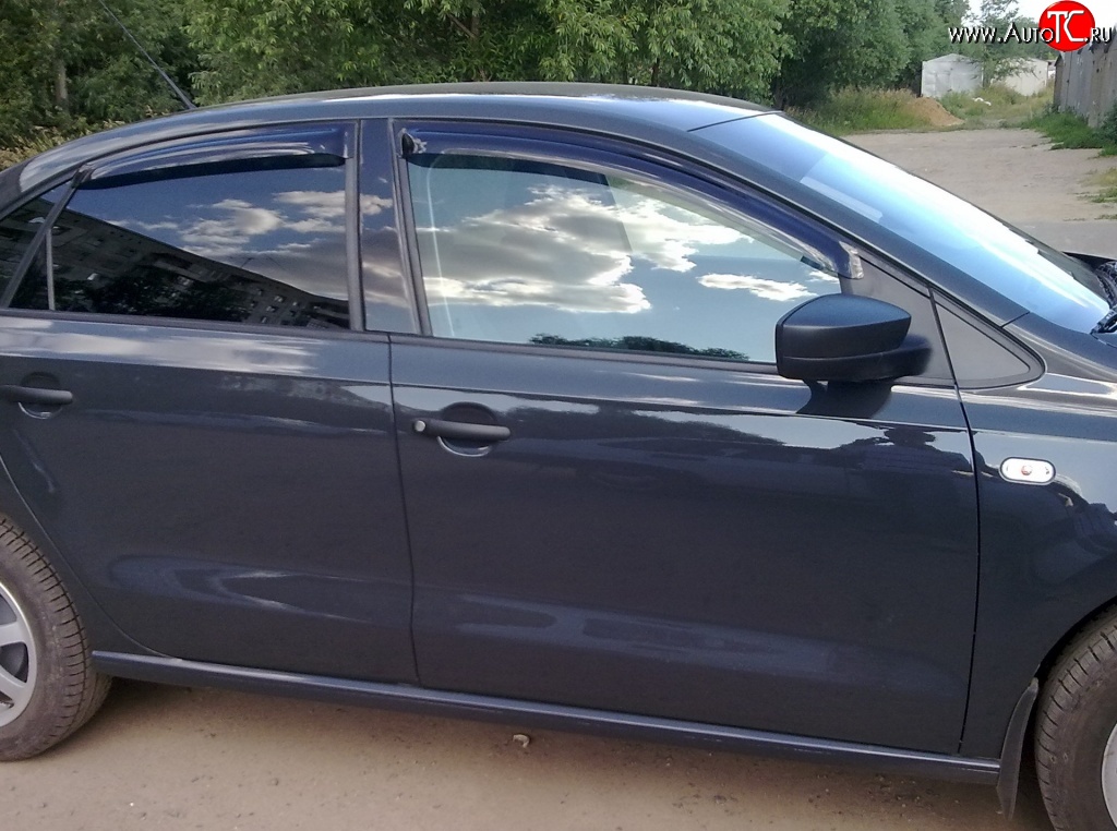 3 199 р. Дефлекторы окон (ветровики) Novline 4 шт. Volkswagen Polo 5 седан дорестайлинг (2009-2015)  с доставкой в г. Воронеж