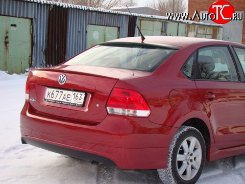 4 199 р. Козырёк на заднее лобовое стекло Sport Volkswagen Polo 5 седан дорестайлинг (2009-2015) (Неокрашенный)  с доставкой в г. Воронеж