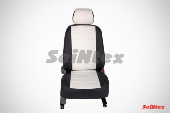 5 999 р. Чехлы на сиденья из экокожи Seintex (экокожа) Volkswagen Polo 5 седан дорестайлинг (2009-2015) (Спинка 40/60, цвет черный/черный)  с доставкой в г. Воронеж. Увеличить фотографию 2