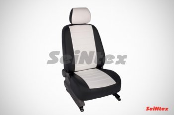 6 449 р. Чехлы на сиденья из экокожи Seintex Ромб (экокожа) Volkswagen Polo 5 седан дорестайлинг (2009-2015) (Спинка сплошная, цвет: черный)  с доставкой в г. Воронеж. Увеличить фотографию 3