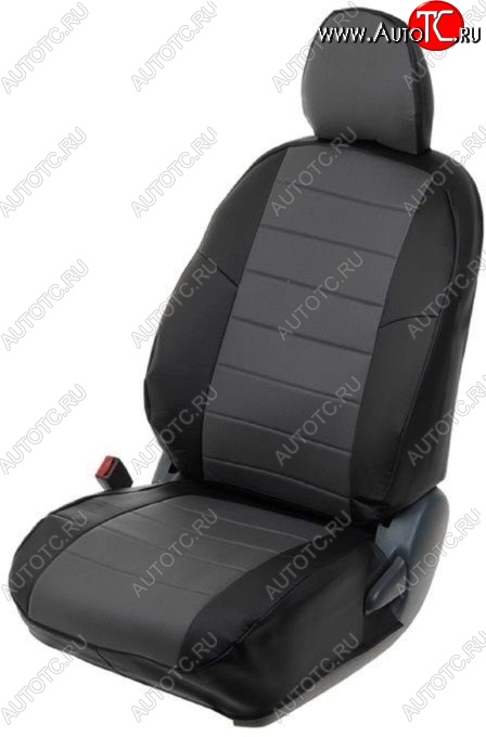 6 449 р. Чехлы на сиденья из экокожи Seintex Ромб (экокожа) Volkswagen Polo 5 седан дорестайлинг (2009-2015) (Спинка сплошная, цвет: черный)  с доставкой в г. Воронеж