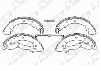 1 939 р. Комплект задних тормозных колодок SAT Volkswagen Caravelle T4 рестайлинг (1995-2003)  с доставкой в г. Воронеж. Увеличить фотографию 1