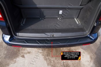 2 269 р. Накладка защитная на задний бампер (шагрень) RA  Volkswagen Transporter  T5 (2009-2015) рестайлинг  с доставкой в г. Воронеж. Увеличить фотографию 2