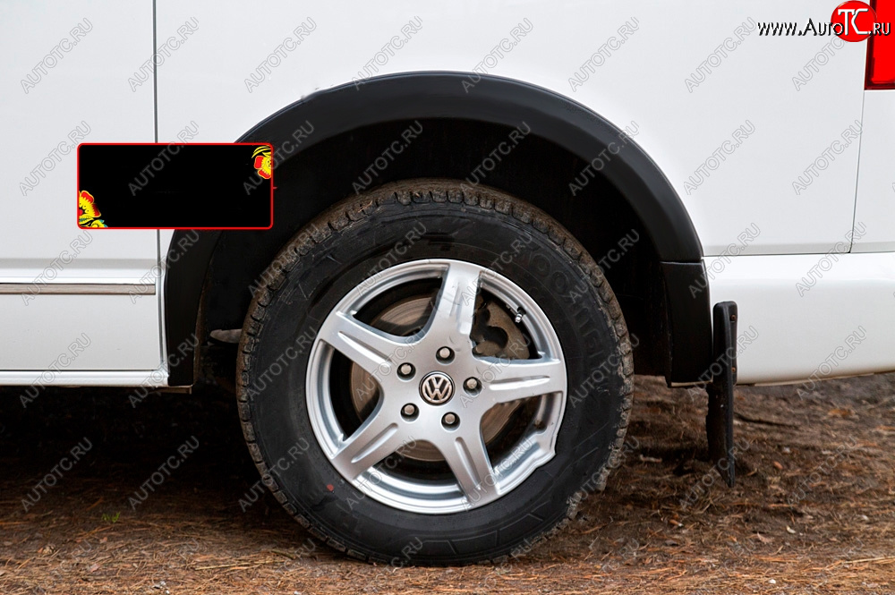 2 939 р. Накладка колесной арки RA (задняя левая) Volkswagen Transporter T5 рестайлинг (2009-2015) (Поверхность глянец под покраску, Неокрашенная)  с доставкой в г. Воронеж