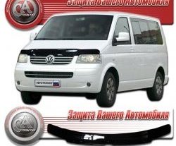Дефлектор капота CA Plastic (черный) Volkswagen Transporter T5 дорестайлинг (2003-2009)