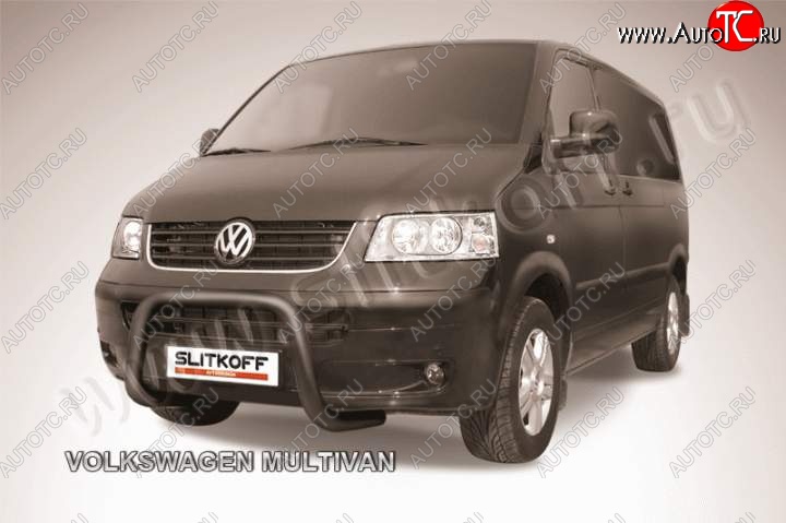 20 999 р. Кенгурятник d57 низкий мини  Volkswagen Transporter  T5 (2003-2009) дорестайлинг (Цвет: серебристый)  с доставкой в г. Воронеж