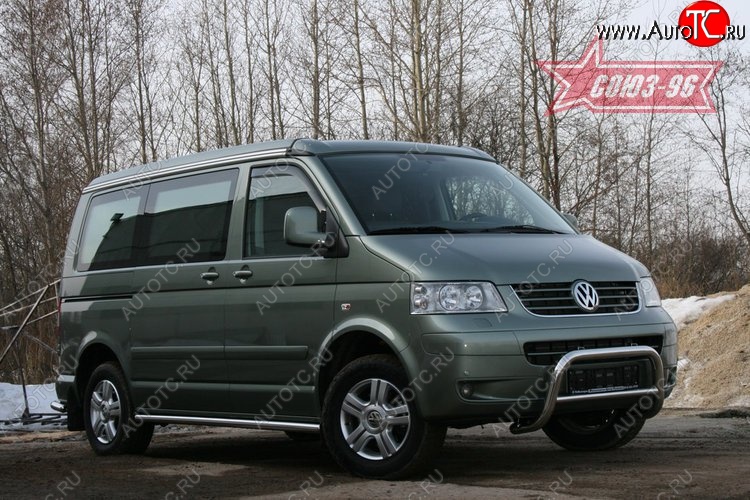 12 959 р. Защита переднего бампера Souz-96 (d60)  Volkswagen Transporter  T5 (2003-2015) дорестайлинг, рестайлинг  с доставкой в г. Воронеж