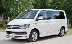 17 499 р. Защита переднего бампера (Ø63 мм, нержавейка) SLITKOFF Volkswagen Caravelle T6 дорестайлинг (2015-2019)  с доставкой в г. Воронеж. Увеличить фотографию 3