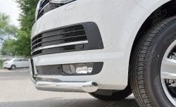 17 499 р. Защита переднего бампера (Ø63 мм, нержавейка) SLITKOFF Volkswagen Caravelle T6 дорестайлинг (2015-2019)  с доставкой в г. Воронеж. Увеличить фотографию 4