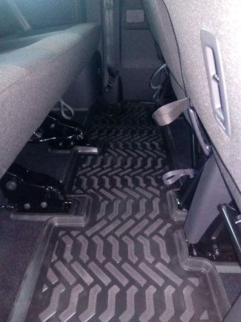 1 229 р. Коврики салона Aileron (3-ий ряд, короткая база) Volkswagen Caravelle T6 дорестайлинг (2015-2019)  с доставкой в г. Воронеж. Увеличить фотографию 2