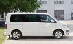 11 999 р. Защита порогов из круглой трубы диаметром 42 мм (короткая база) SLITKOFF (левая защита) Volkswagen Multivan T6 дорестайлинг (2016-2019)  с доставкой в г. Воронеж. Увеличить фотографию 3