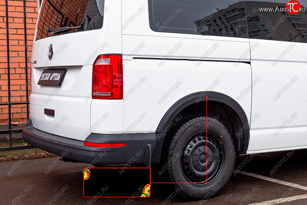 2 219 р. Накладка колесной арки RA (задняя правая) Volkswagen Transporter T6 дорестайлинг (2015-2019) (Поверхность глянец (под окраску), Неокрашенная)  с доставкой в г. Воронеж